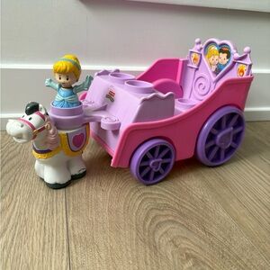 Fisher-Price Little People Cinderella Princess Carriage Horse 2007 Disney